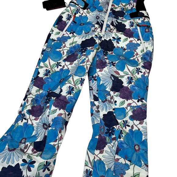 Bogner FIRE+ICE x LoveShackFancy Ivie Floral Ski Bib Pants XS Rare NWT - Picture 5 of 16